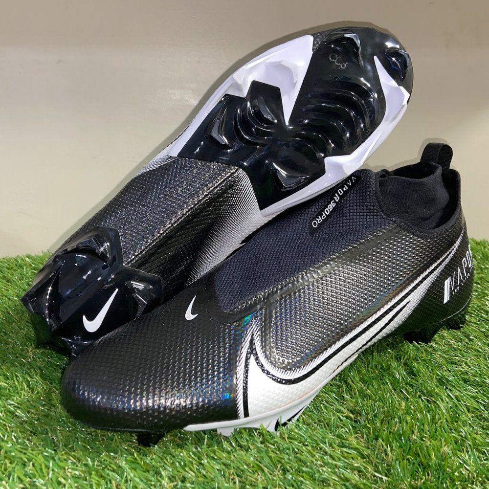 Nike Vapor Edge Pro 360 Cleats Black White Football Mens Size 16 AO8277-001 NEW